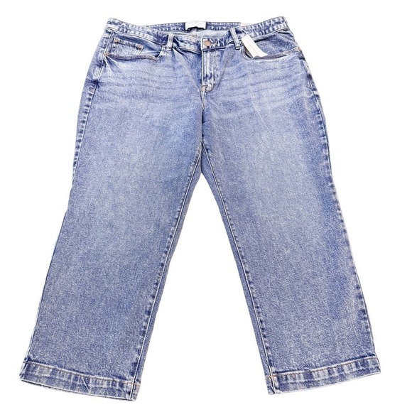 Lane Bryant Slim Straight Ankle Denim Jeans Size 18 P NWT - Picture 2 of 7